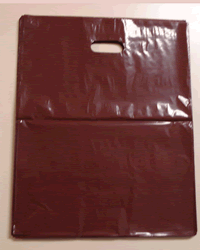 Die Cut Handle Small Brown/Chocolate Plastic Shopping Bags - BagsOnNet