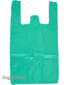 Green, 10" W x 5" D x 18" H, Plastic Shopping Bags