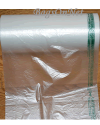 12" W x 17" H Bags On Roll Clear Plastic w/Warning