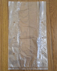 Vented Poly Bags with Gusset-9"Wx6"Dx22"H, 1.3 MIL