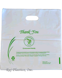 Die Cut Handle 12x12" Oxo-Biodegradable Bags