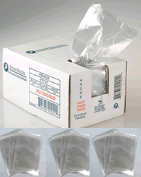 Poly Bags with Gusset - 4" W x 2" D x 8" H - 1 MIL