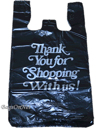 Large, Black,TKY, 12"W x 6"D x 22"H, Shopping Bags