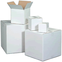 White Corrugated Box 4X4X4" (L x W x H)