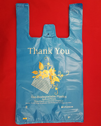 Medium Blue Oxo Biodegradable Plastic Bags, 1K/Cs