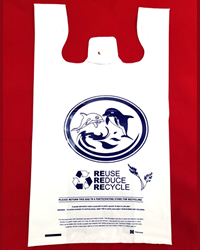 Large, Heavy Duty, Dolphin Printed Shopping Bags