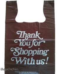 Chocolate Color Plastic Shopping Bags, Heavy