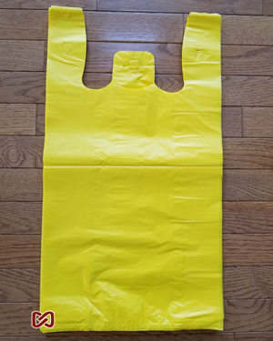 Yellow Plastic Shopping Bags, Heavy