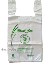 Mini Jumbo Oxo-Biodegradable White Bags w/Shipping
