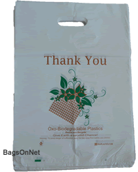 Die Cut White Oxo Biodegradable Plastic Bags