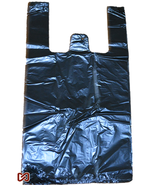 Small (8"W x 4" D x 15" H) Black Shopping Bags, 1K