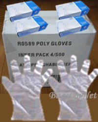 Poly Disposable Gloves - Medium - Embossed