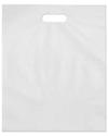 Die-Cut Handle, White,8"W x12"H Shopping Bags, 1K