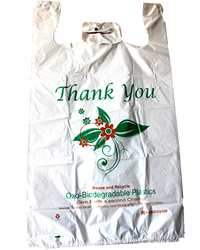 Extra-Large, White, Oxo Biodegradable Plastic Bags