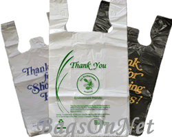 Large / Regular Size Plastic Shopping Bags Image - Click for more of these