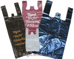 Small Size T-Shirt Handle Plastic Shopping Bag Image - Click for more of these