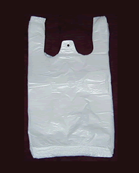 Small (8"W x 4" D x 15" H) White Shopping Bags, 2K