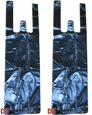 Single Bottle Black Plastic Shopping Bag-Heavy, 1K