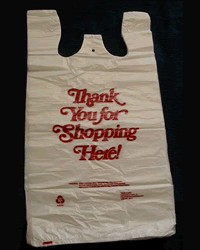 White Thank You Plastic Shopping Bags 1000 - Heavy