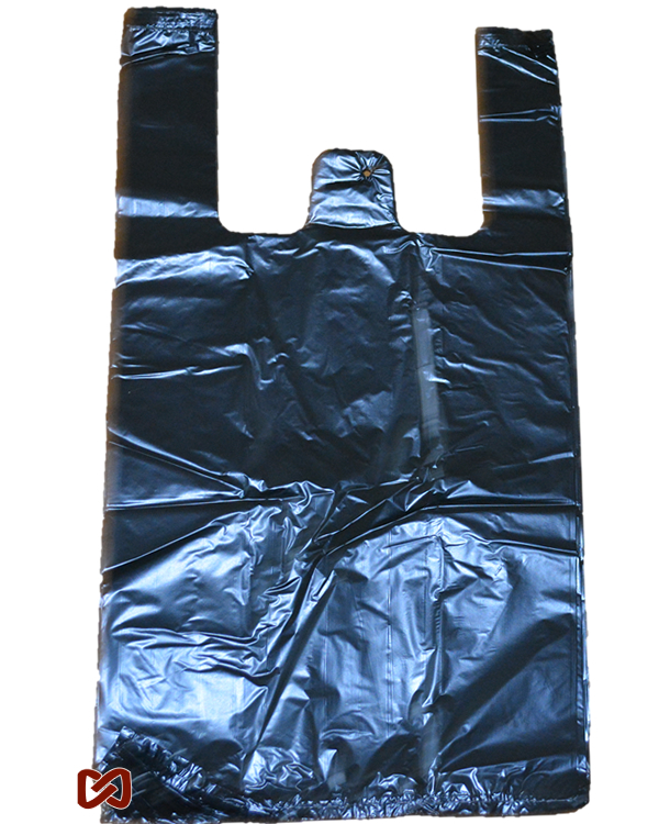 Large Black Plastic Shopping Bags Packed 1000 Per Box