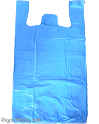 Extra Large Blue Strong Plastic Shopping Bags - Bulk Packed - BagsOnNet
