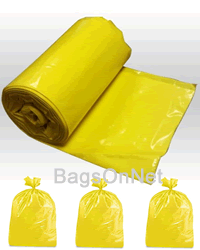 Yellow Plain 17 Micron HDPE Liners 40x48"