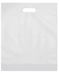 Die-Cut Bags - White - 15"W x 18"H + 4"D, 500/Cs