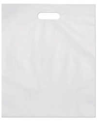 Die-Cut Handle, White,8"W x12"H Shopping Bags, 2K
