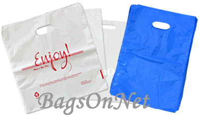 Die Cut Handle Plastic Shopping Bags