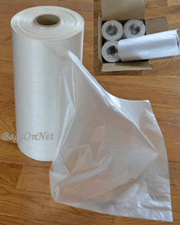 10"W x 15" H - Bags On Roll Clear Plastic