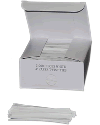 White Paper Twist Ties