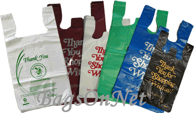 T-Shirt Type Handle Plastic Shopping Bags