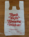 Small White Thank you Plastic Bags
