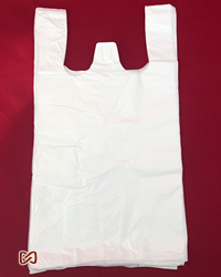 Small (8"W x 4" D x 15" H) White Shopping Bags, 1K