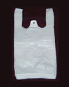 Small (8"W x 4" D x 15" H) White Shopping Bags