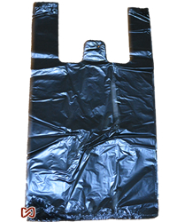 Small (8"W x 4" D x 15" H) Black Shopping Bags, 1K