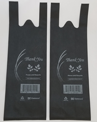 Single Bottle, Black, Reusable Non-woven PP Bags