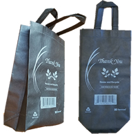 Reusable, Two Bottle, Stitched Handle, Non-Woven