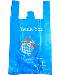 Medium Blue Oxo Biodegradable Plastic Bags, 1K/Cs