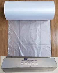 Freezer Food Storage Bags on Roll 18x24" w/Tie